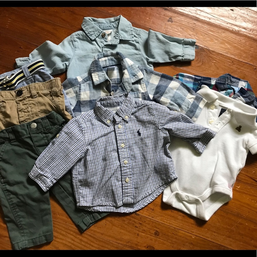 21 piece 0-3M spring boys bundle Ralph Lauren, Carter’s, Gap, Cat & Jack